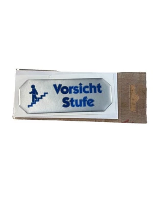 CONMETALL 3D-Hinweisschild 107x40mm "Vorsicht Stufe" 3D Schild selbstklebend / KSNr.2-