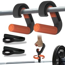 Pull Up Handles Neutral Grip: Portable Barbell Grip with 2 Detachable Straps ...