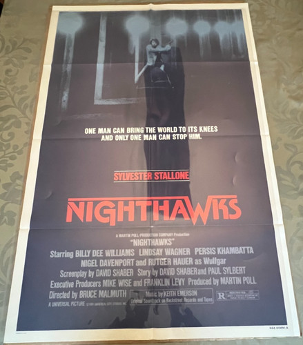 Nighthawks Movie Poster 27x41 Sylvester Stallone Billy Dee Williams NSS 810091 A