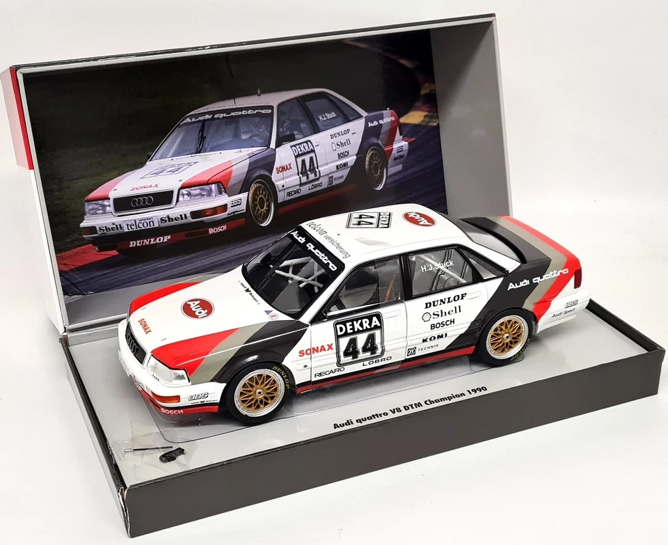 Werk83 1/18 Audi V8 DTM #44 H.J. Coche modelo diecast Stuck 1990 (espejos TLC) Foto 3 de 4