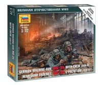 Zvezda 6106 1/72 Deutsche Maschinengewehr MG-34 Mit Besatzung 1939-42