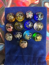 TOYBIZ FIRST EDITION POKEMON MARBLE LOT OF 13 W/ MEOWTH BAG