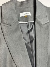 Calvin Klein Women's Light Grey Blazer Suit Jacket, Size 8, Med, Business Casual