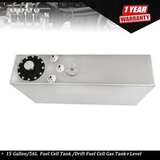 15 Gallon56l Slim Aluminum Racedrift Fuel Cell Gas Tanklevel Sender