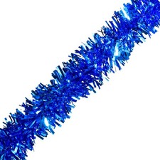 Blue Metallic Twist Garland, Parade Float Decorations, Tinsel Garland, Christ...