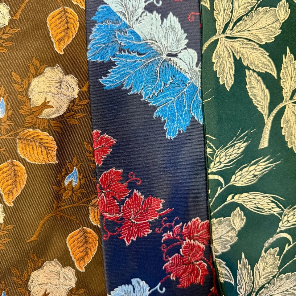 LOTE de corbatas de proxeneta vintage años 70 MoD RETRO corbatas de cuello ancho Foto 3 de 4