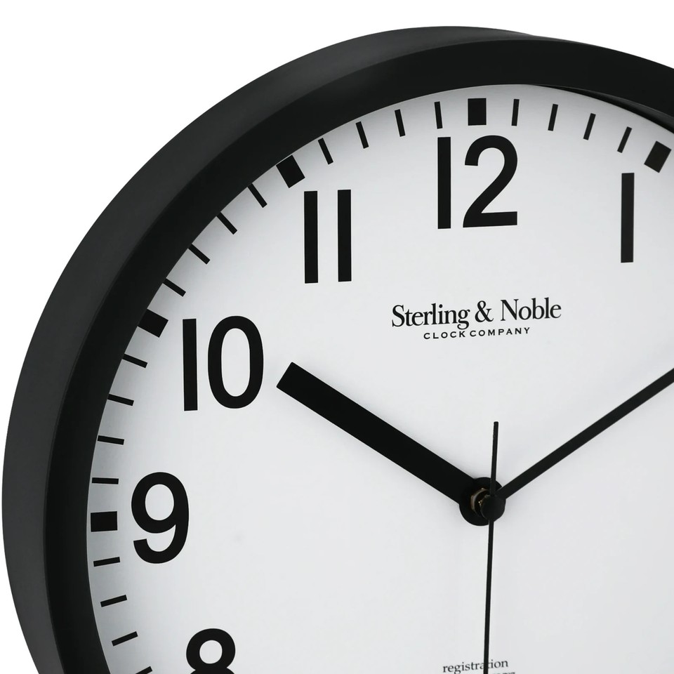 Mainstays Basic Indoor 8.78" Black Analog Round Modern Wall Clock | eBay