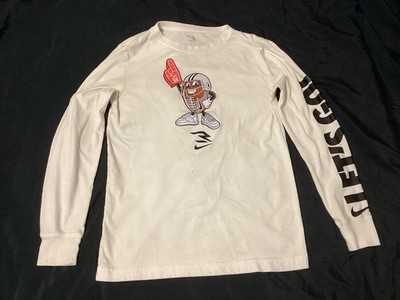 Nike 3 Brand Youth  Lets Go !  White Long Sleeve T-Shirt Youth 12 To 13 Years