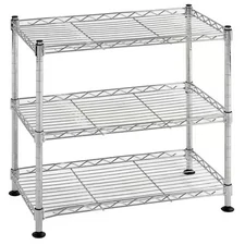 Sandusky Lee Ws181018-C Wire Shelving Unit, 10"D X 18"W X 18"H, 3 Shelves,