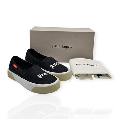 Palm Angels Logo Slip On Sneakers Black White Men s EU 41 US 8 New Box $295