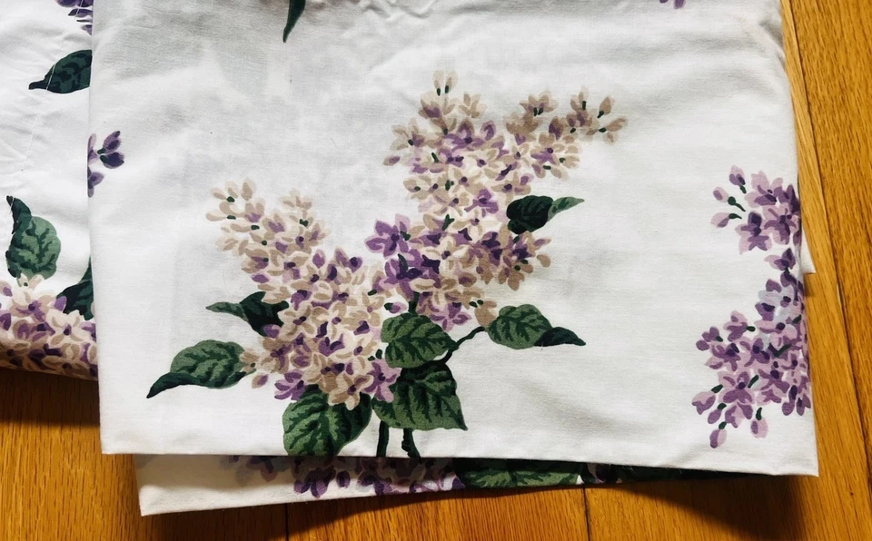 Juego de dos valencias vintage Waverly púrpura violeta floral Shabby Chic Country Foto 2 de 4