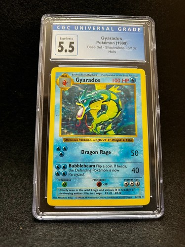 Gyarados (Shadowless) graded CGC 5.5 for sale on eBay
