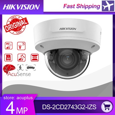 NEW Hikvision 4 MP AcuSense Motorized Dome Security IP Camera DS-2CD2743G2-IZS 
