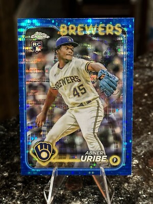 2024 Topps Chrome ABNER URINE RC #/125 BLUE SONAR Refractor Milwaukee Brewers