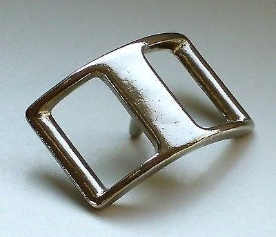4 x Conway Schnalle Schiffchenschnalle 13mm Messing vernickelt