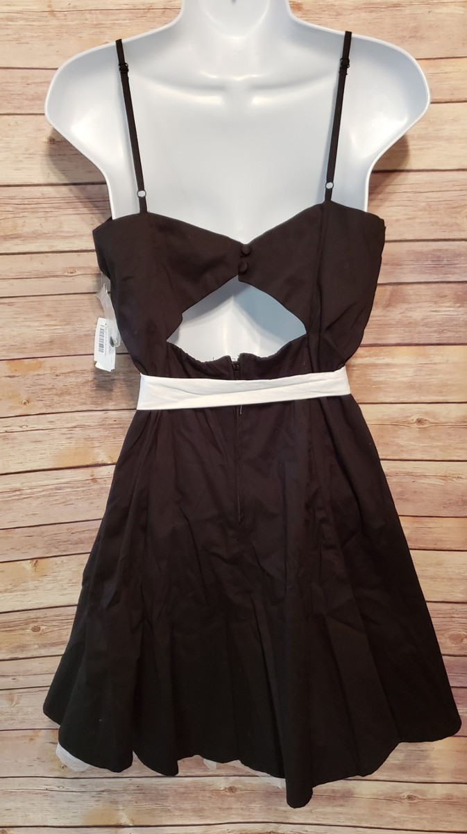 Robe De Cocktail/soirée B. Darlin Noire Et Crème - Taille 11/12 Juniors, Neuve Avec étiquette