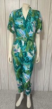SALE vintage jumpsuit 6P floral 1980s