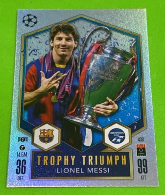 💥 Match Attax 2024-25 LIONEL MESSI #438 Trophy Triumph Barcelona 💥