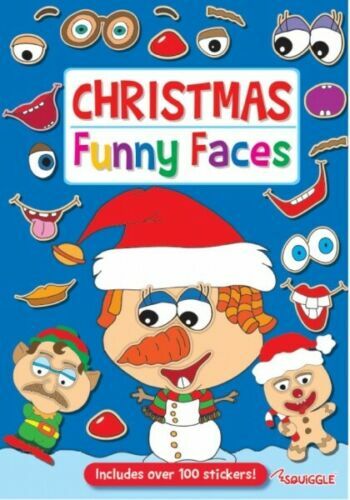 Christmas Book Funny Faces Stickers Book Stocking Filler Fun Activity Kids Gift