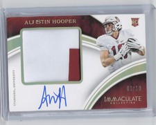 2016 Immaculate Collegiate #114 Austin Hooper Gold RC Patch Auto #'d /10