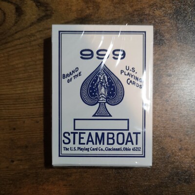 Foil-Edged Steamboat 999 Blue Playing Cards New & Sealed USPCC Gilded Deck