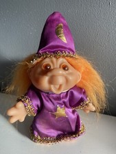 Vintage Norfin Little Wiz Troll Doll by DAM 1986 5" Wizard of the Norf