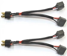 Splitter Wire Ceramic S 9003 HB2 H4 Two Harness Head Light Female Connector Plug