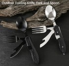 Outdoor Folding Multifunctional Knife And Fork Cutlery Portable Travel Cutlery