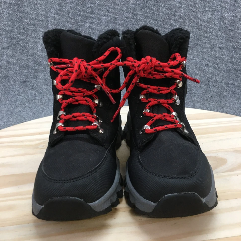 Nautica Boots Youth 4 女式 5.5 Alx 踝靴高跟鞋黑色面料系带 — 第 4/4 张图片