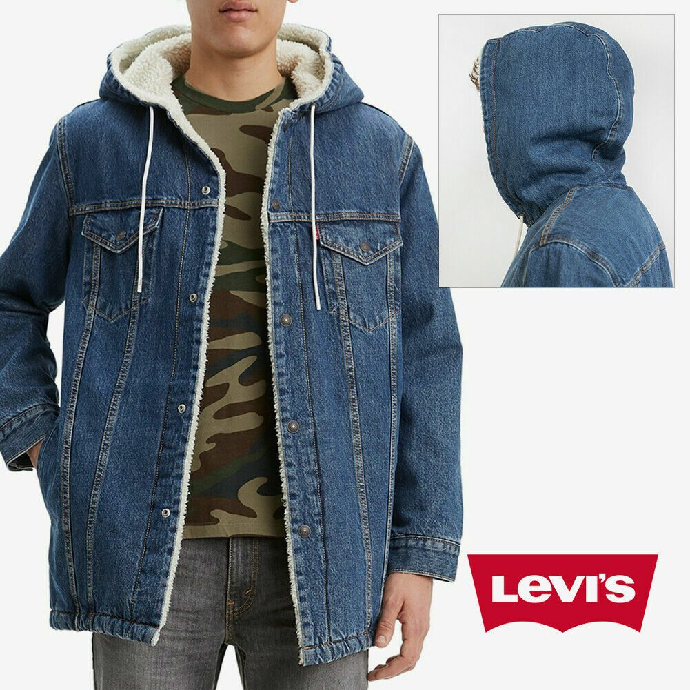 levis hooded sherpa trucker