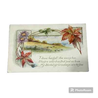 Postcard Birthday Card I Done Forgot Vintage JA