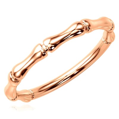 Vorsteckbarer Bandring 14 Karat Echtgold Rose Bambus