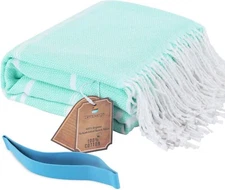 Beach Pool Towel with Elastic Band Oversized Sand Free Quick Dry Sandproof