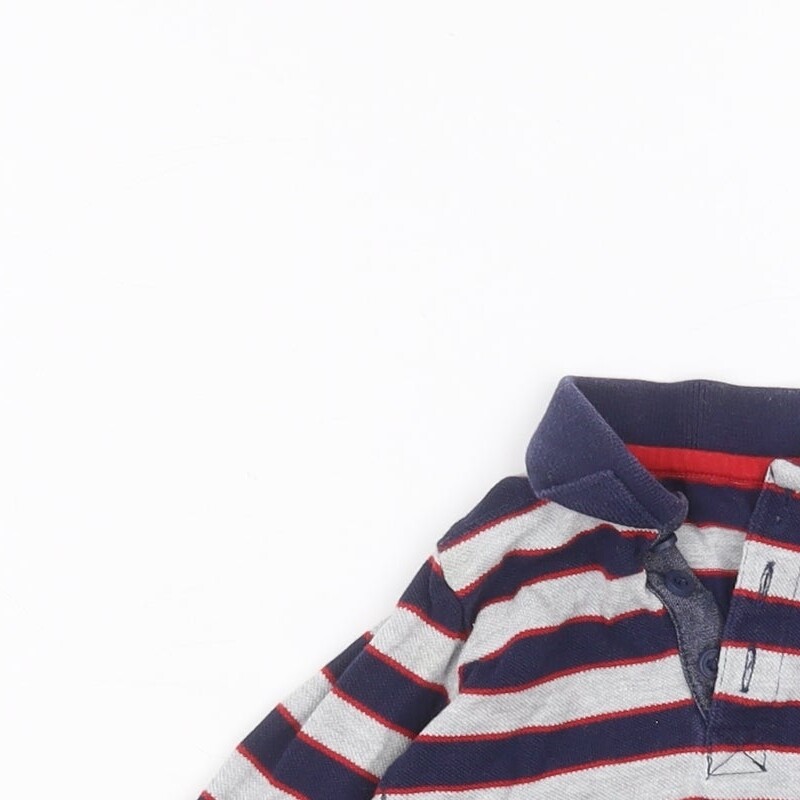 George Baby Grey Cotton Blend Polo Size 3-6 Months Collared image 5