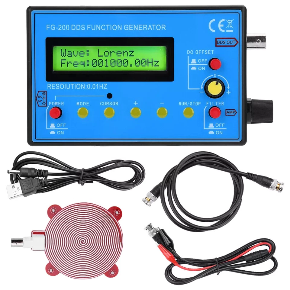 FG-200 0,01 Hz-500 kHz Sinus-LCD-Signalgenerator DDS-Funktionssignalgenerator DE - Bild 2 von 4