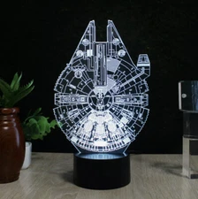 Star Wars Millennium Falcon Night Light New 3D LED Multicolor