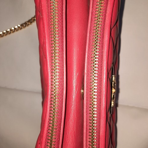 Red Quilted Love Moschino Bag - Picture 7 of 11