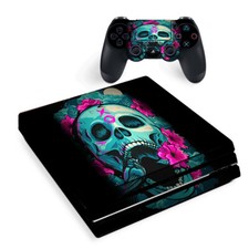 PS4 Pro Console Skins Decal Wrap ONLY - Skull Dia De Los Muertos Design Bird