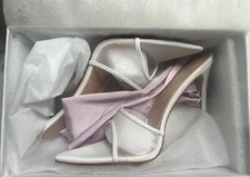 Bflyla white sandal heels