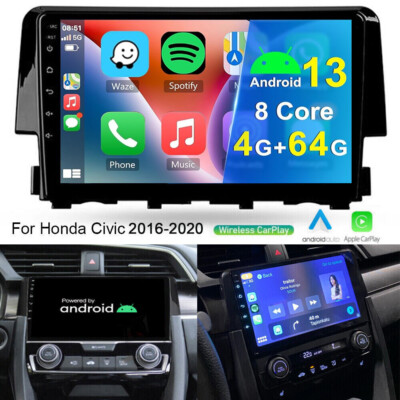 #ad Radio Carplay For 2016 2020 Honda Head Unit Bluetooth IPS Touchscreen $188.37