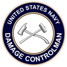 U.S. Navy Damage Controlman Bumper Sticker Military Vinyl Soldier Decal 5"
