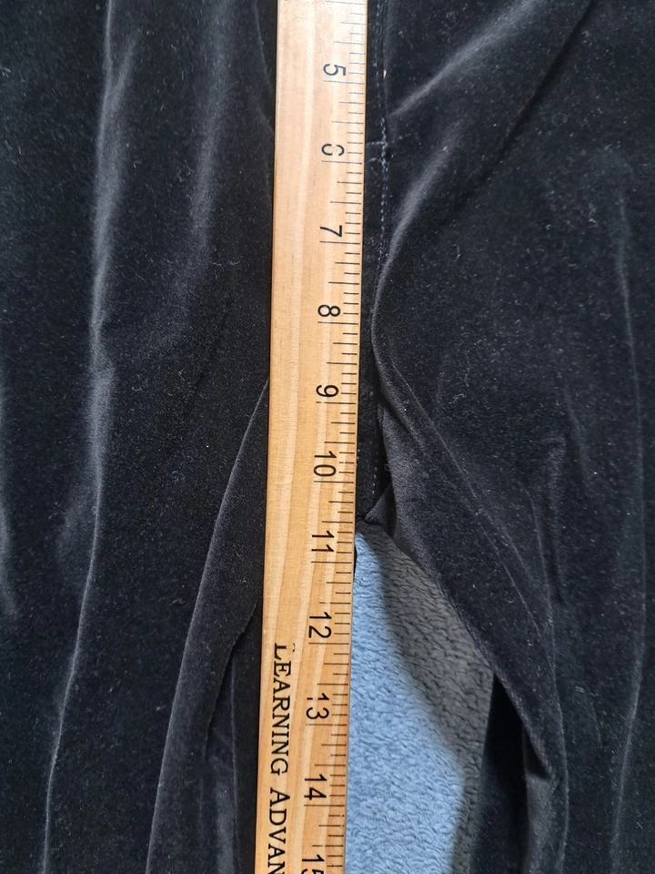 Ruby Rd. Pantalones de pana negros de pierna recta para mujer 4p negros informales calce regular Foto 3 de 4