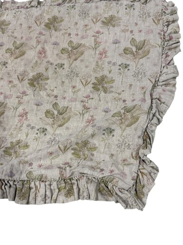 Linen Tales Botany 2 Linen Pillowcase With Frills Floral Cottage Core 100% Linen - Picture 2 of 8