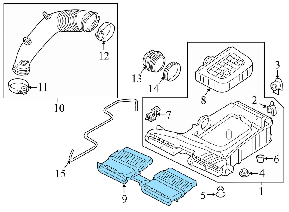 2016-2024 AUDI Q7 - AIR Intake DUCT 4M0129510D - Image 3 of 4