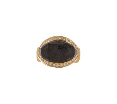Stephen Webster 0.84ctw Diamond Crystal Haze Goldstone Ring in 18K W/Box