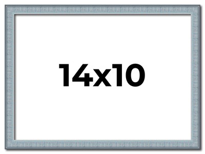 14x10 Frame Blue Scuffed Farm Board Solid Wood Picture Frame Width 0.75 Inches |