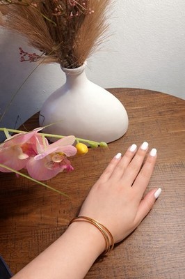 Gold Celestial Bangle Bracelet Metal Star Crescent Moon Design