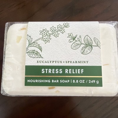 Bath & Body Works STRESS RELIEF Eucalyptus + Spearmint Nourishing Bar Soap 8.8oz