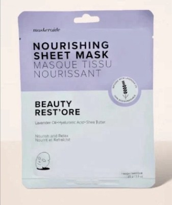 Lot Of 8 Maskeraide Nourishing Sheet Face Mask Beauty Restore Lavender Oil 25g