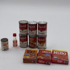Campbell's Tomato Soup Manhandler Pretend Play Food 2 Plastic Can 1985 11 Pcs.
